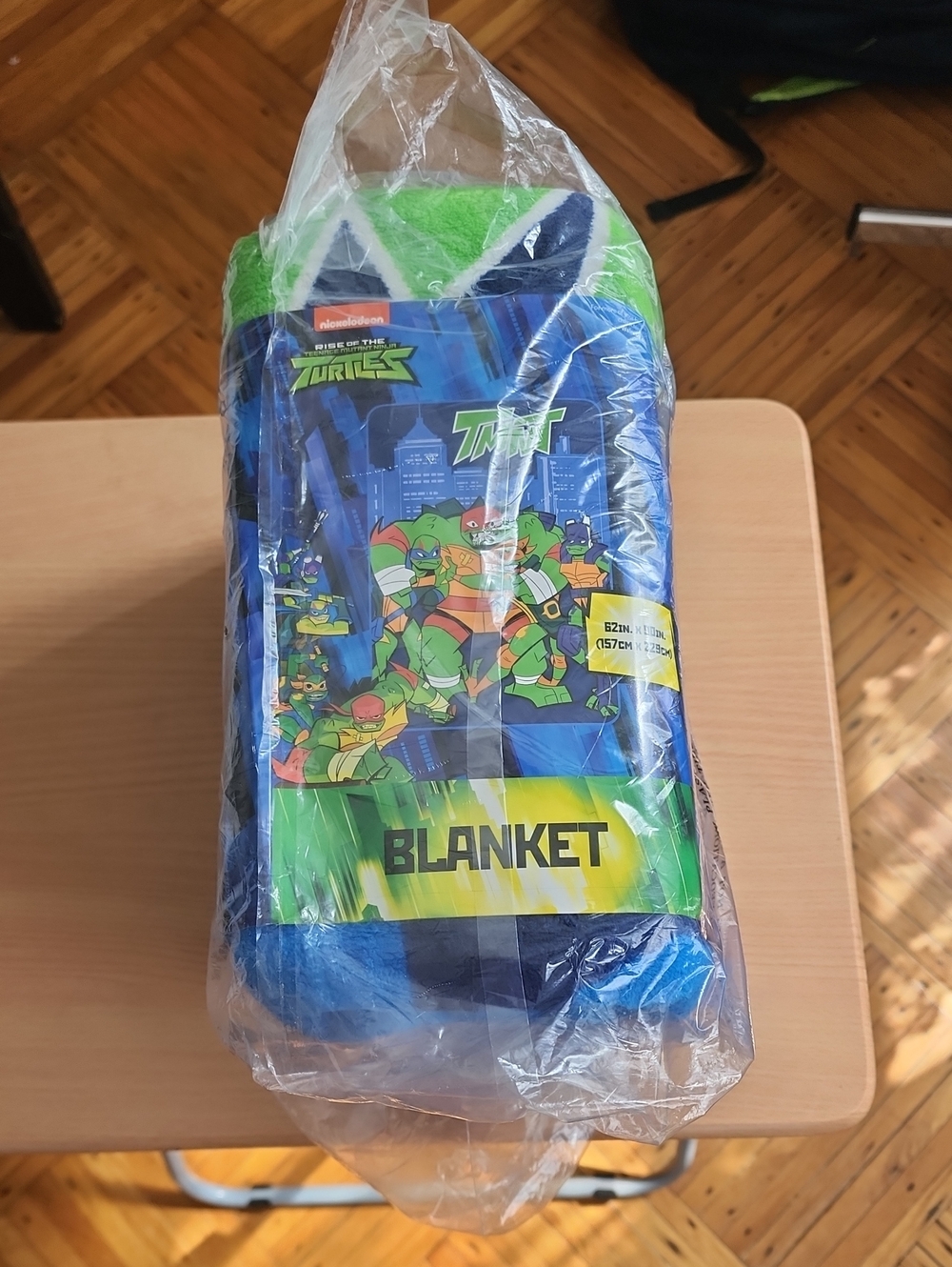 Nickelodeon Teenage Mutant Ninja Turtles Blue and Green Kids Blanket